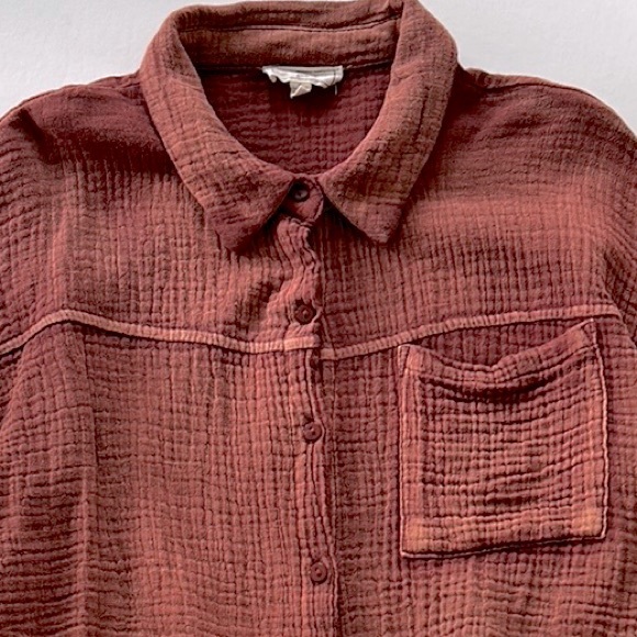 Hayden Girls Long Sleeve Tie Front Cropped Top - Picture 2 of 5